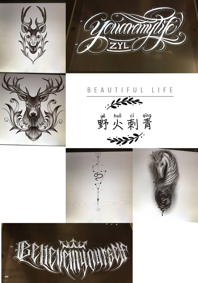 手稿订制纹身图片_手稿纹身图案