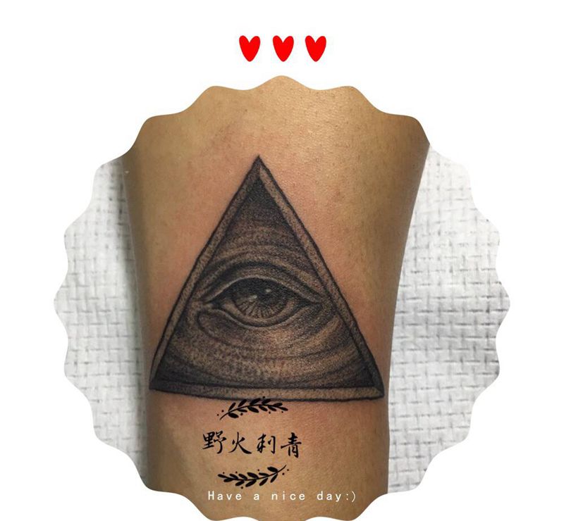 全视之眼纹身图片_手臂欧美写实点刺纹身图案