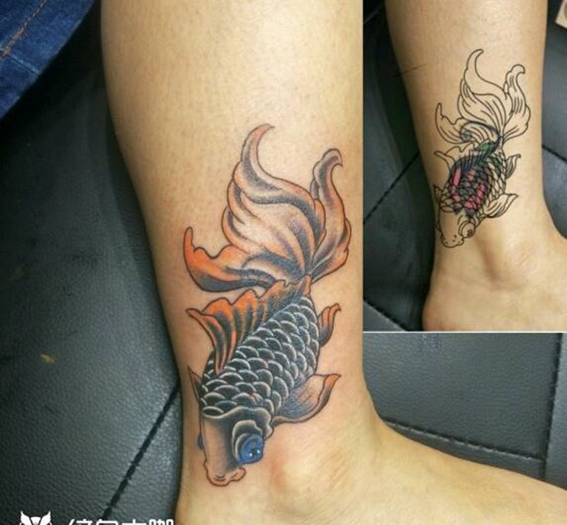 遮盖纹身图片_脚部纹身图案