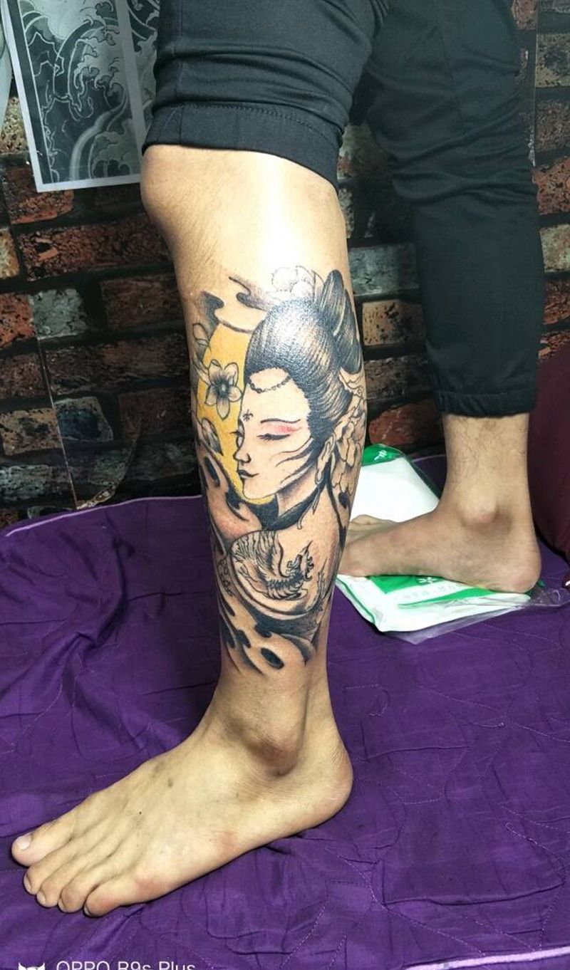 艺妓纹身图片