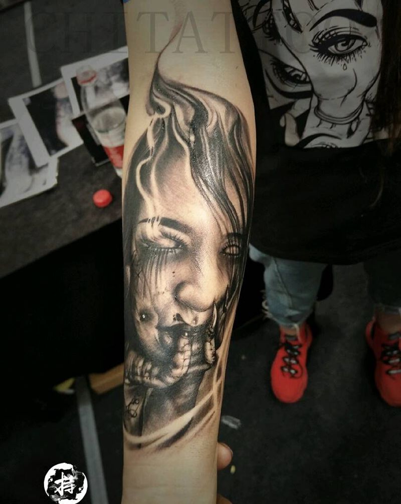 廊坊会展中心5号6号现场作品纹身图片