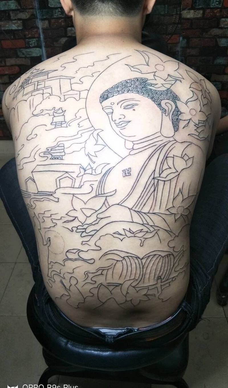 佛纹身图片