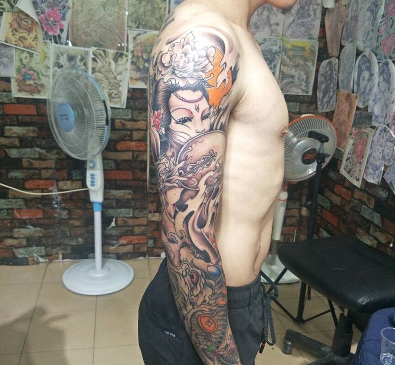 花臂纹身图片_手臂纹身图案