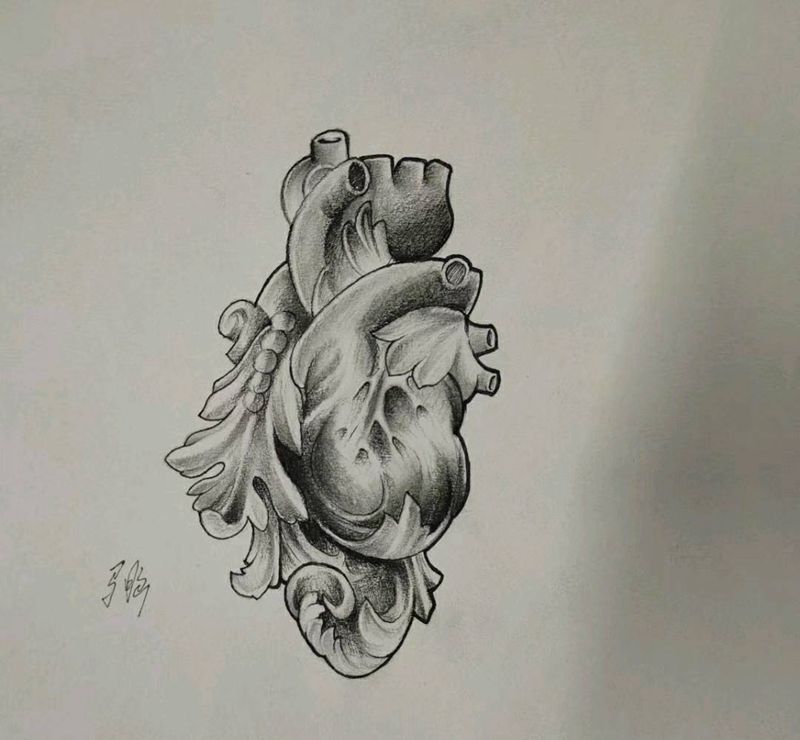 定制手稿纹身图片_腰部欧美写实纹身图案