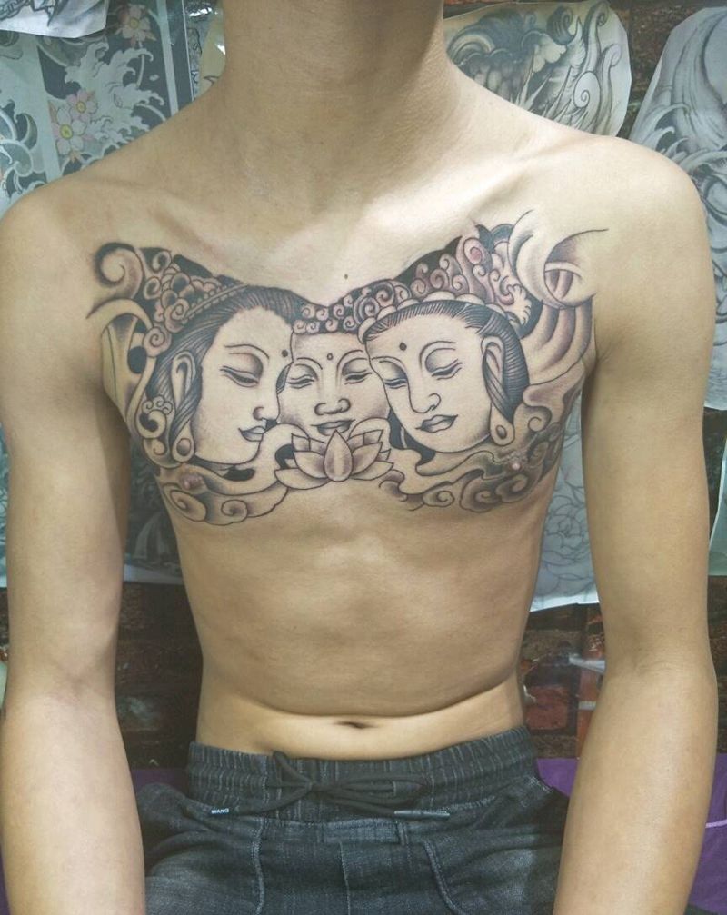 三面佛纹身图片