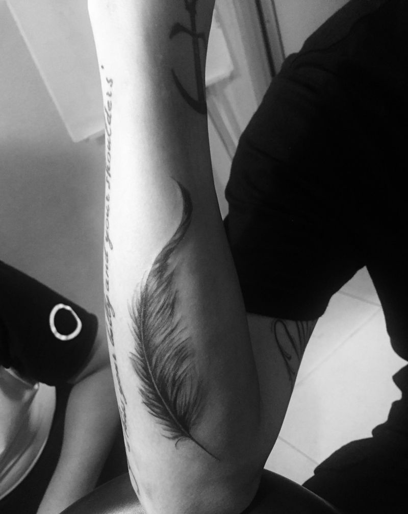 羽毛纹身图片