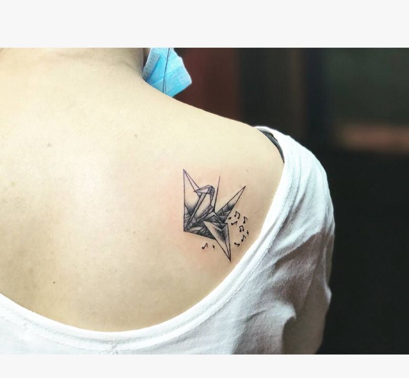 千纸鹤纹身图片