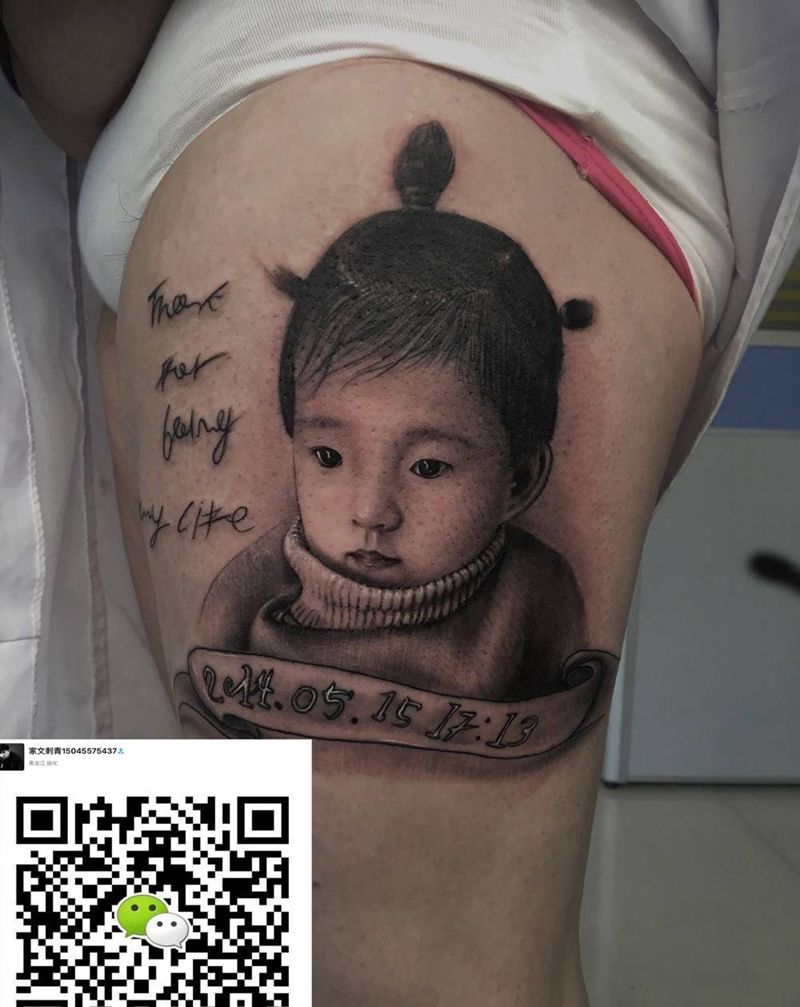 宝宝照片纹身图片