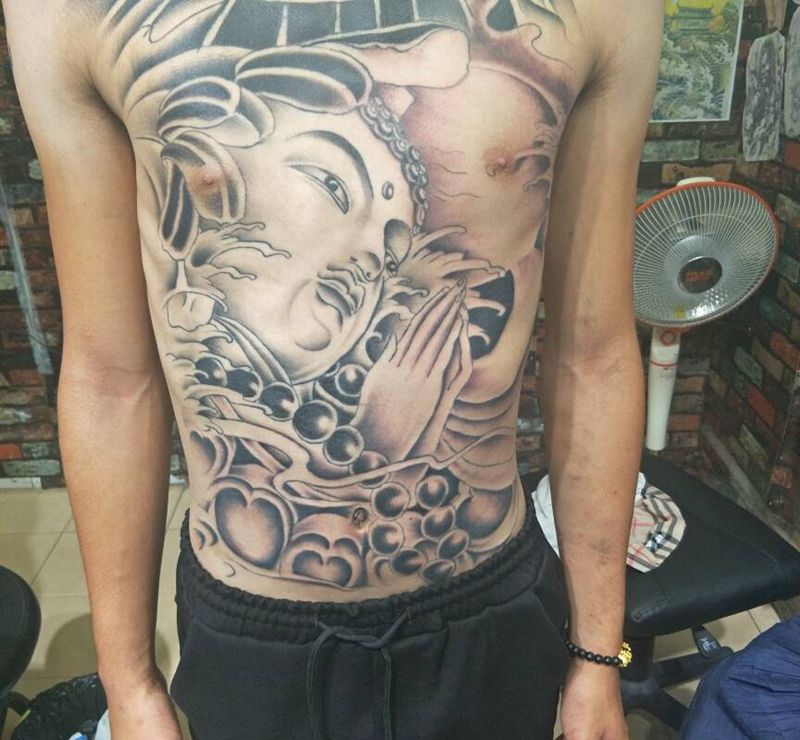 修改作品纹身图片_腹部纹身图案