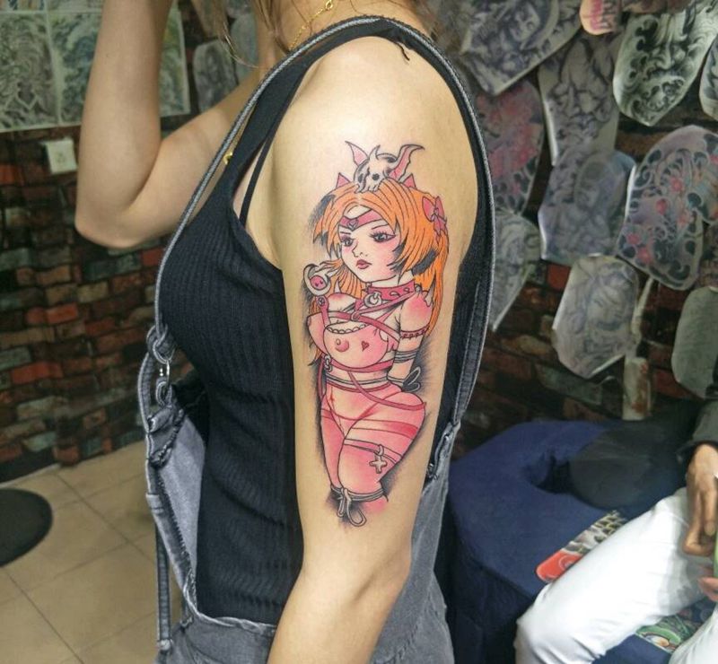 性感美女纹身图片_手臂纹身图案