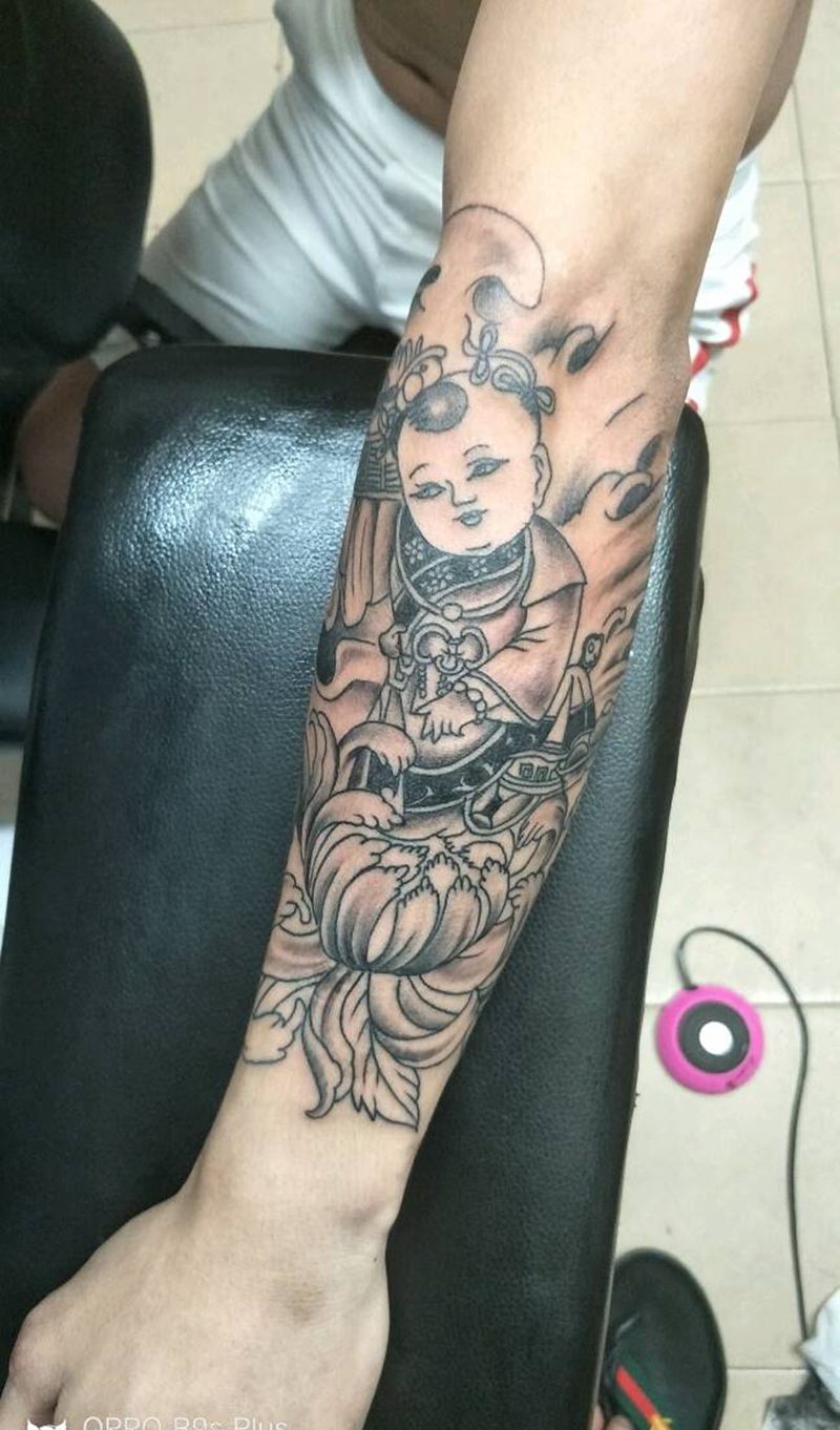 童子纹身图片