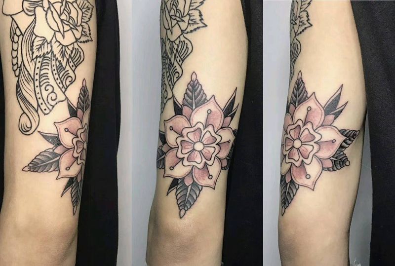 未完成old school纹身图片_手臂Old School纹身图案