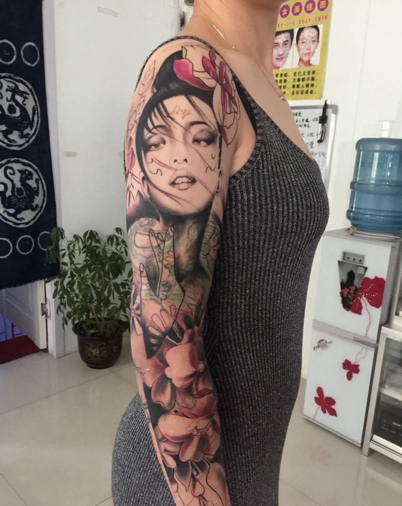 全彩色遮盖待续！小臂外侧那字随笔纹身图片