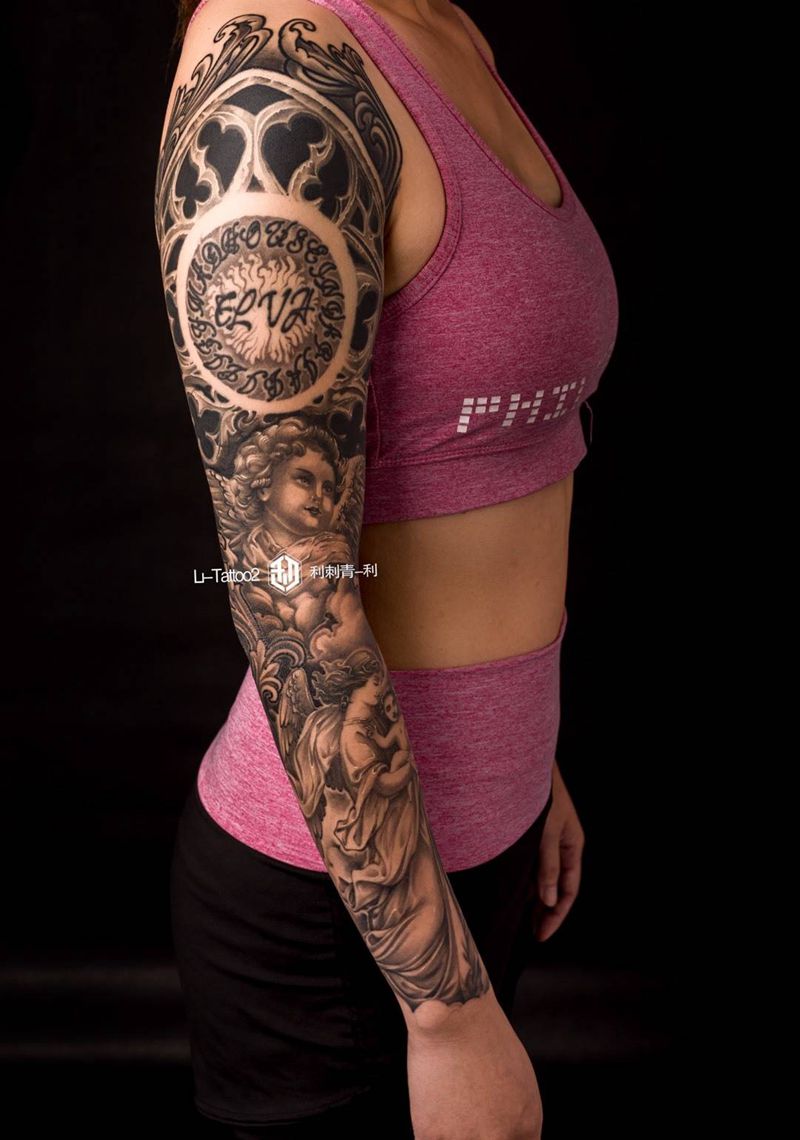 欧美包臂纹身图片
