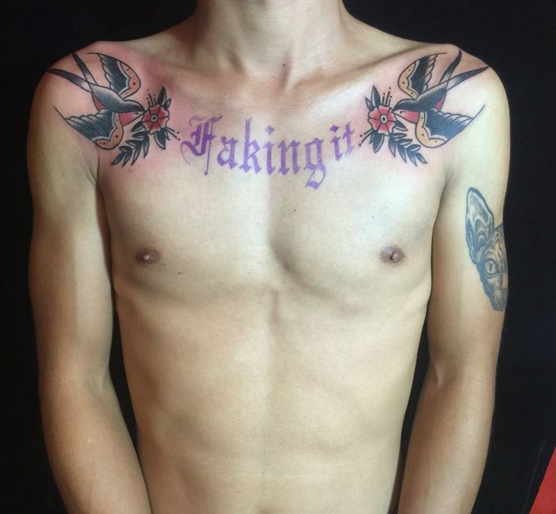 双飞燕纹身图片