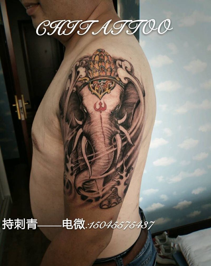 象神纹身图片