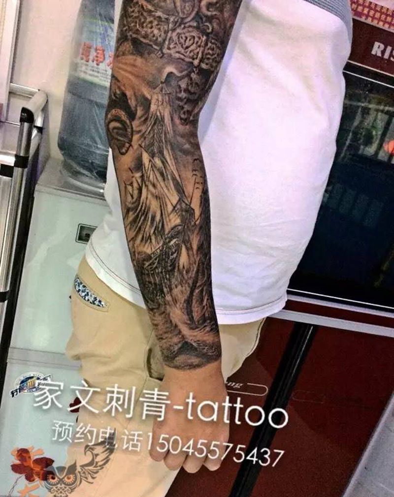 加勒比海盗完成纹身图片