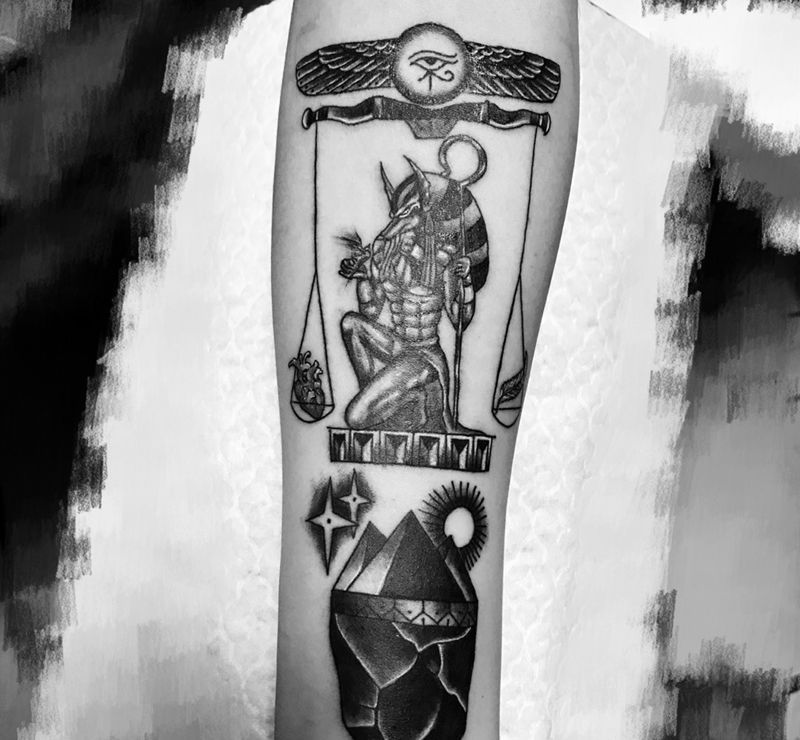 阿努比斯纹身图片