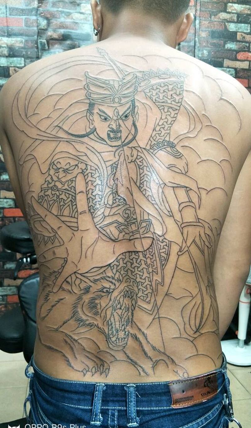 二郎神纹身图片