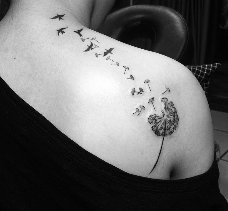 蒲公英纹身图片