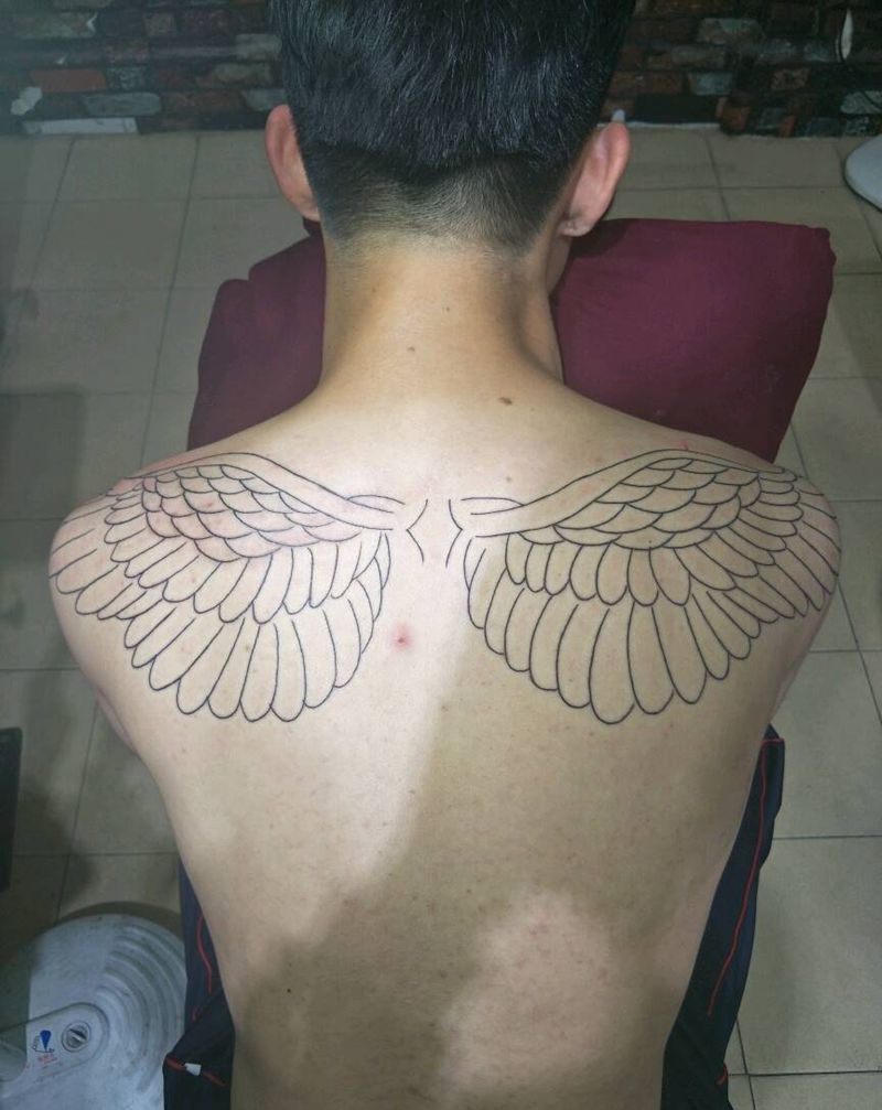 未完翅膀纹身图片
