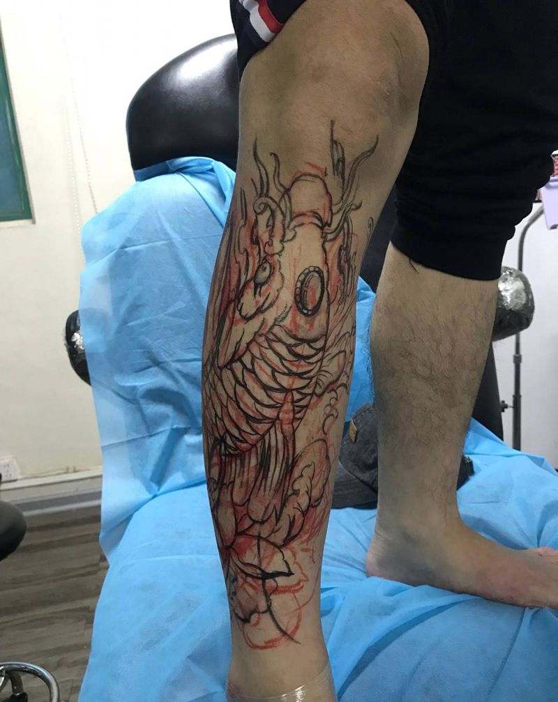 未完下次上彩色纹身图片