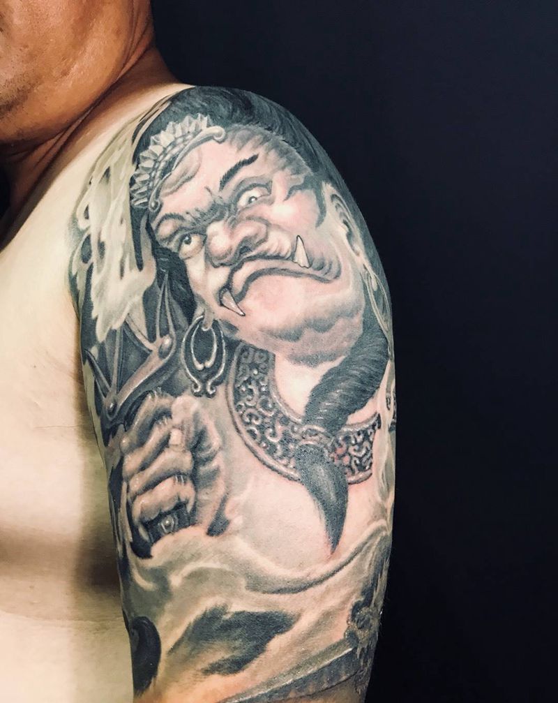 不动明王设计完成纹身图片