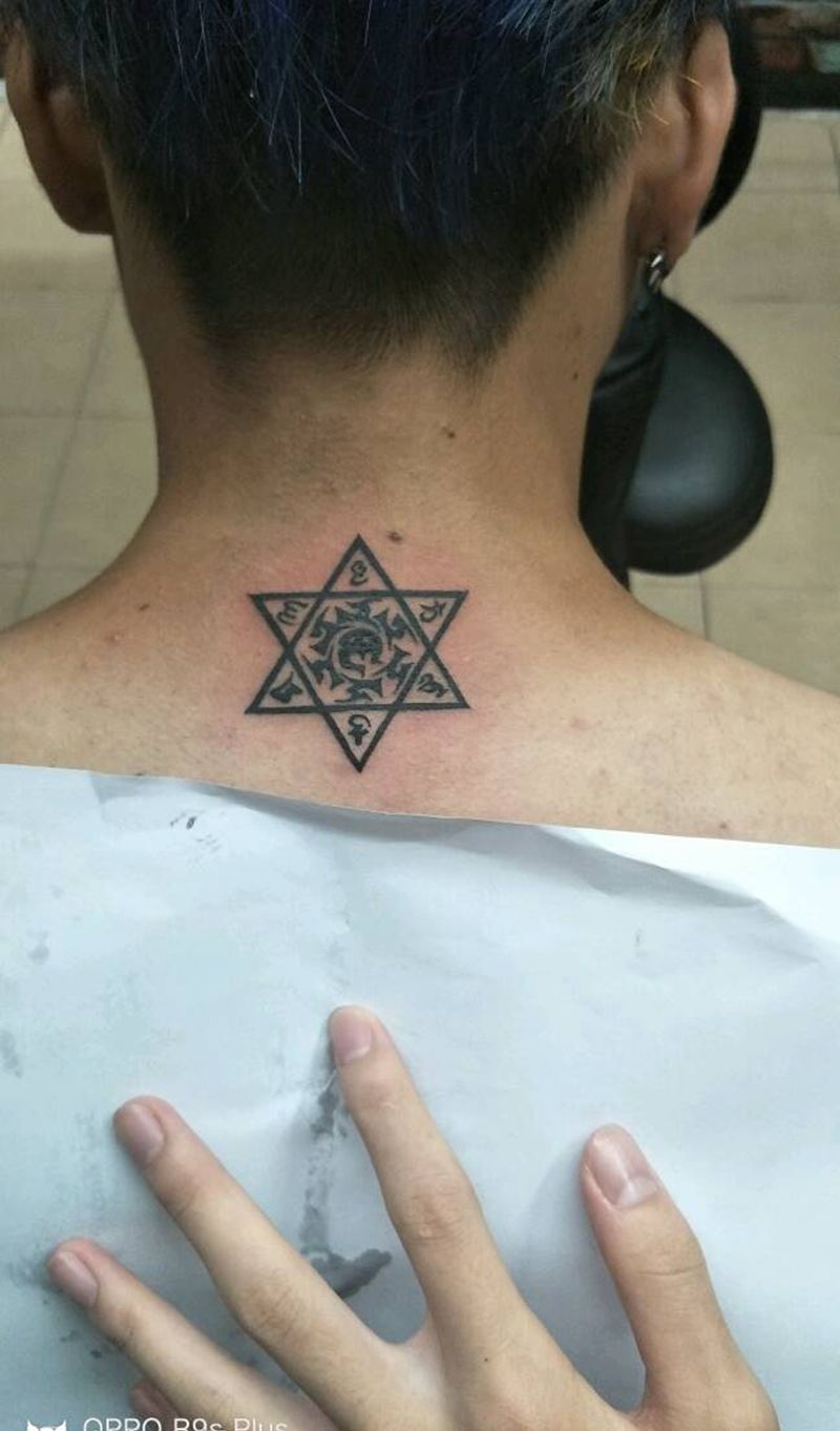 六芒星纹身图片