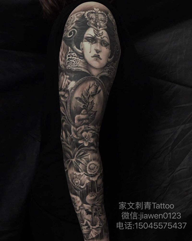 红桃皇后完成纹身图片