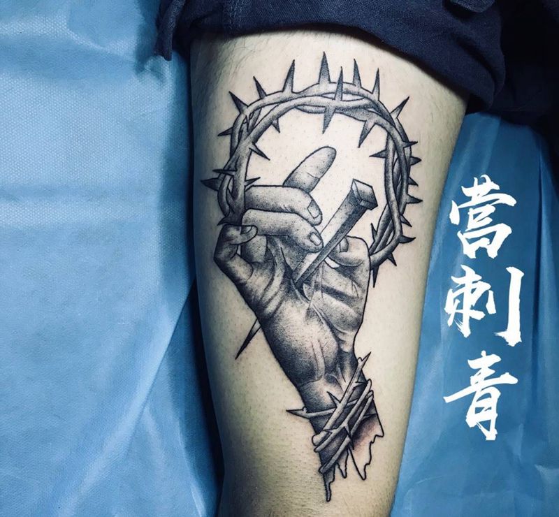 客人自带手稿纹身图片