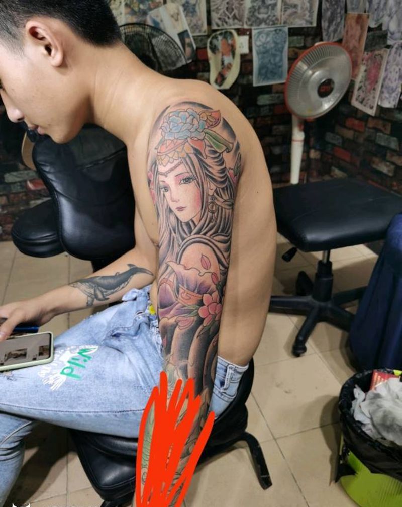 艺妓纹身图片_手臂手部纹身图案