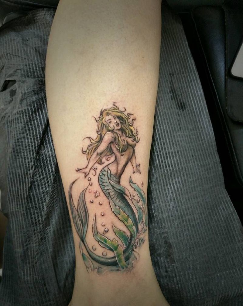 顾客选择的美人鱼纹身图片