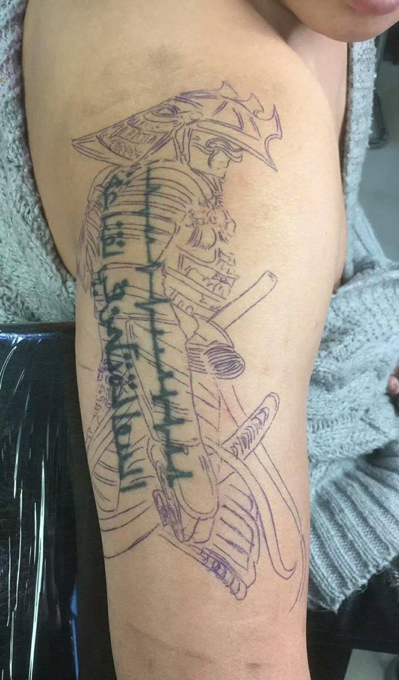 遮盖前后纹身图片