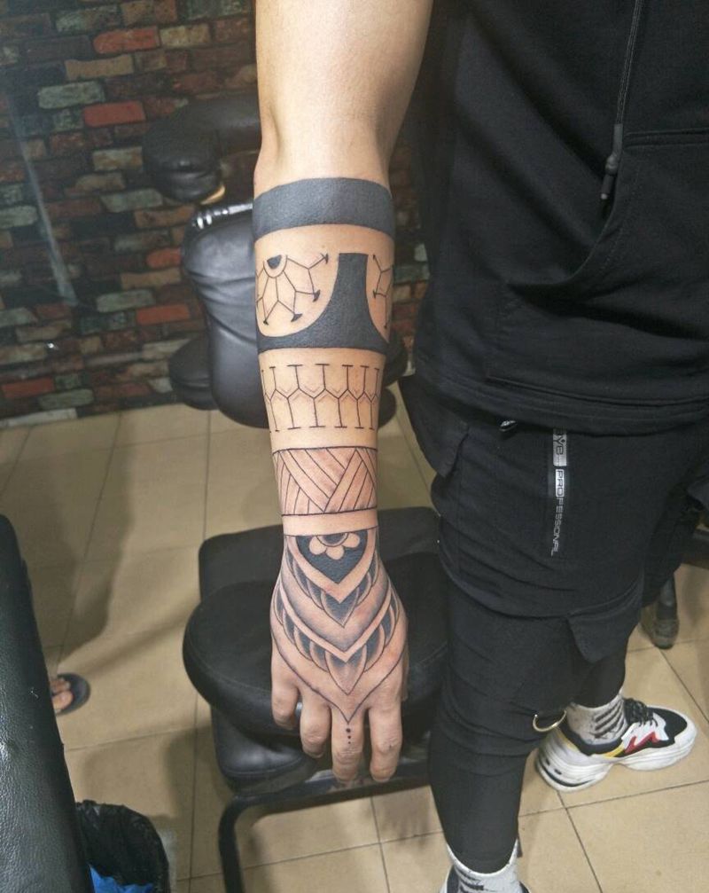 手绘设计的作品纹身图片_手臂纹身图案