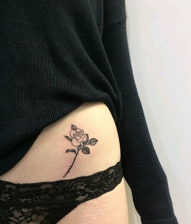 性感小花纹身图片