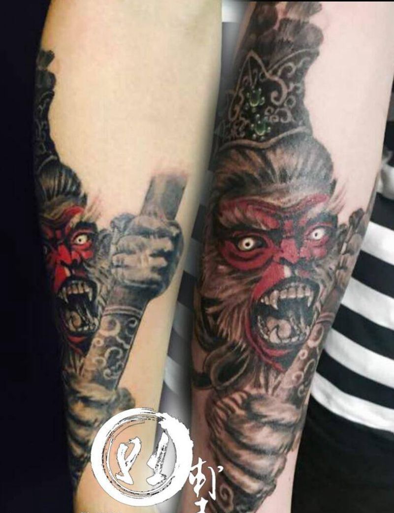 战斗胜佛纹身图片