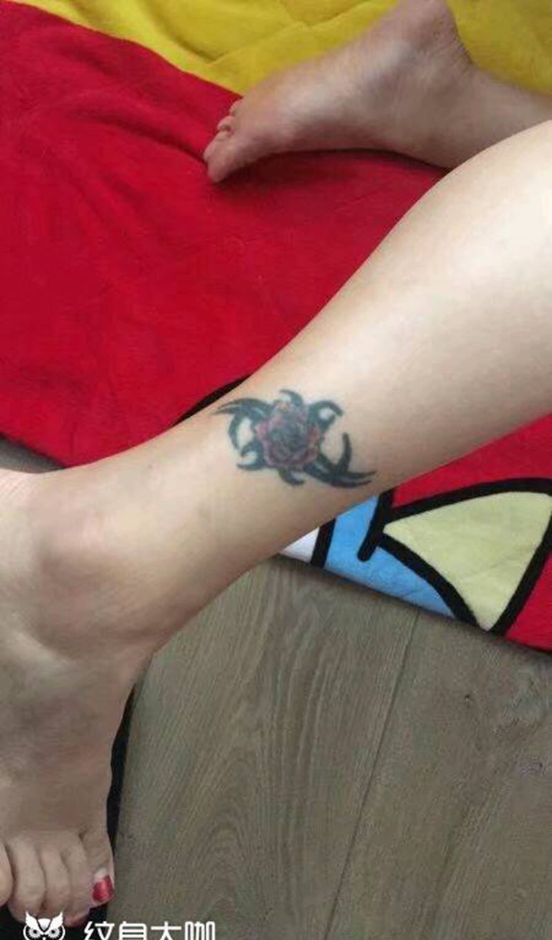 小腿遮盖前后对比图纹身图片