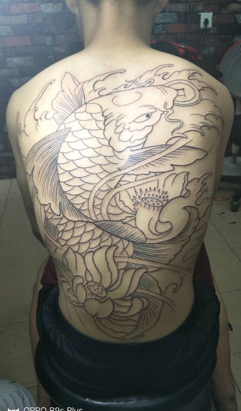 鲤鱼纹身图片