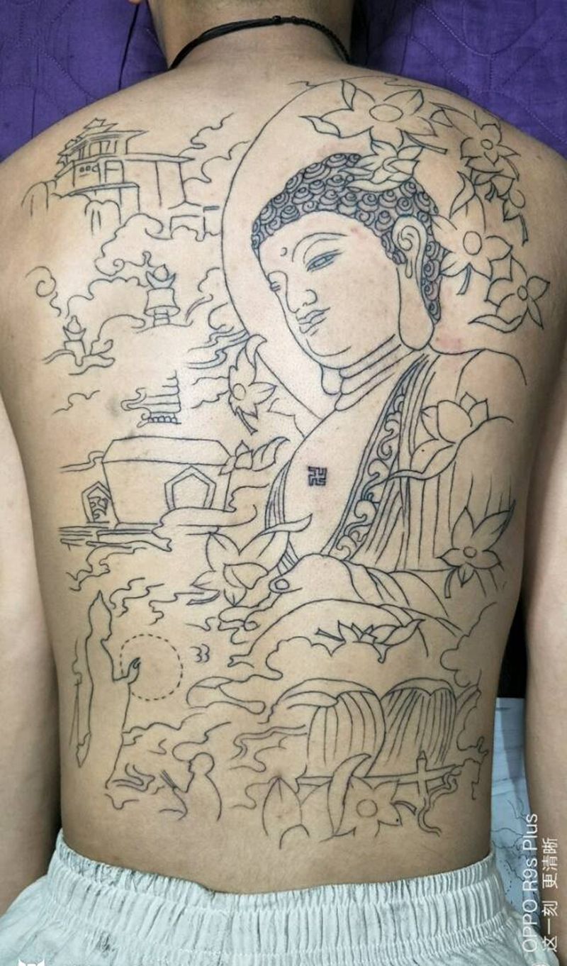 佛纹身图片