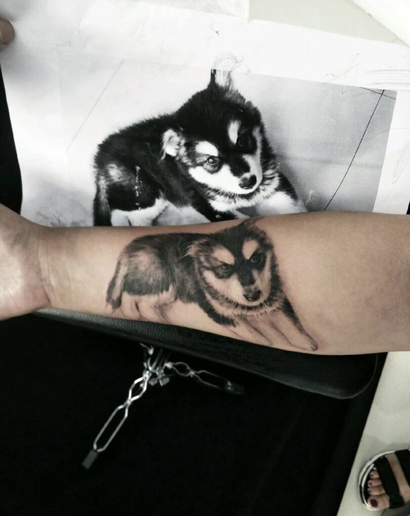 小果冻的肖像纹身图片