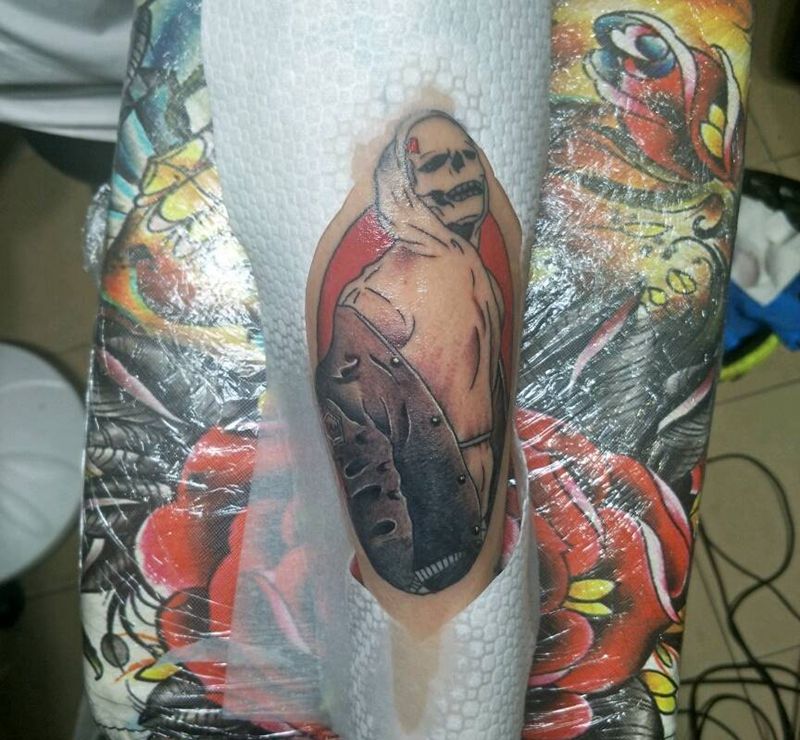 骷髅纹身图片_手臂纹身图案