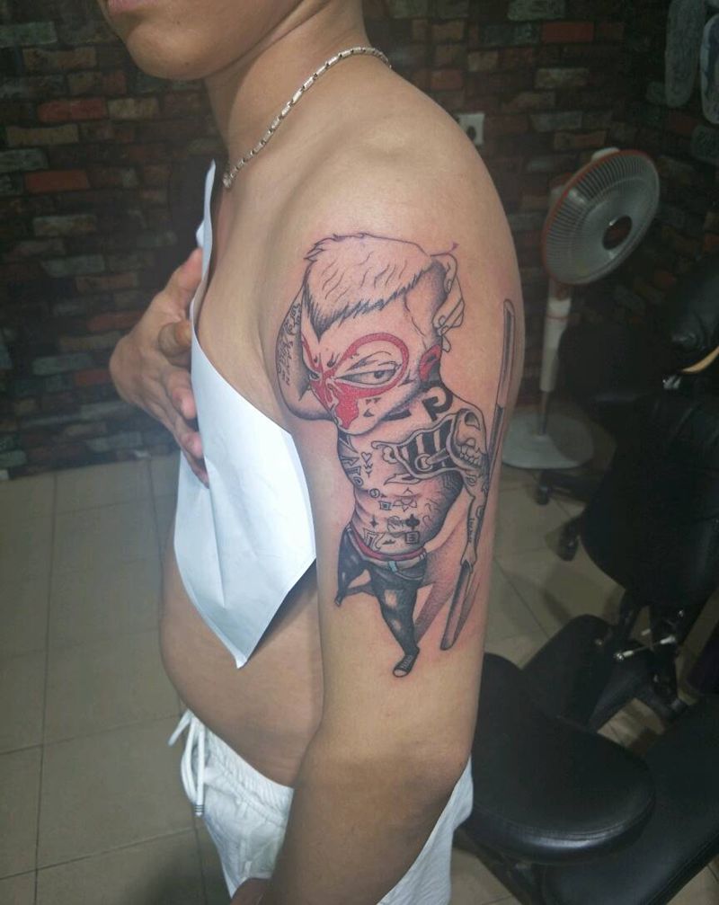 社会猴哥纹身图片_手臂纹身图案