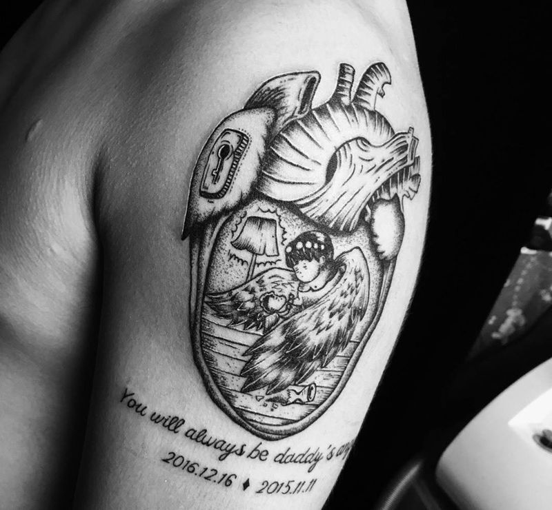 父亲的爱纹身图片