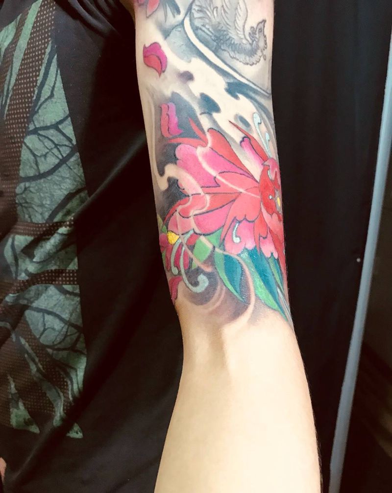 富贵牡丹纹身图片