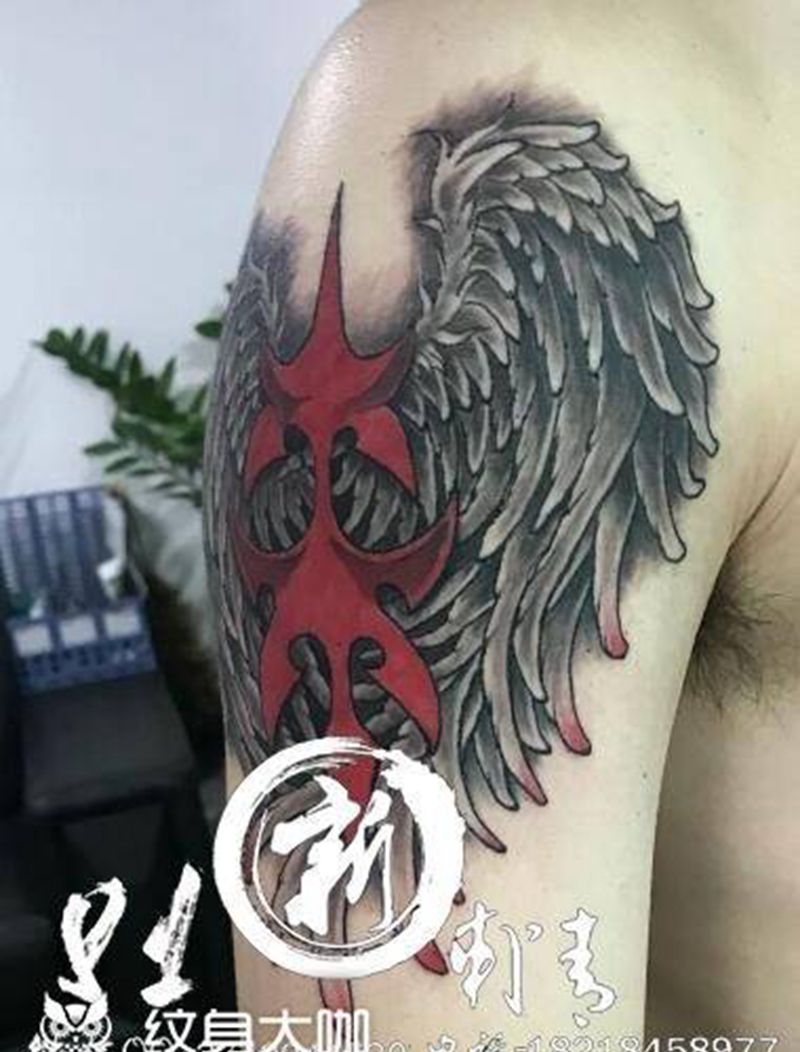 翅膀设计纹身图片