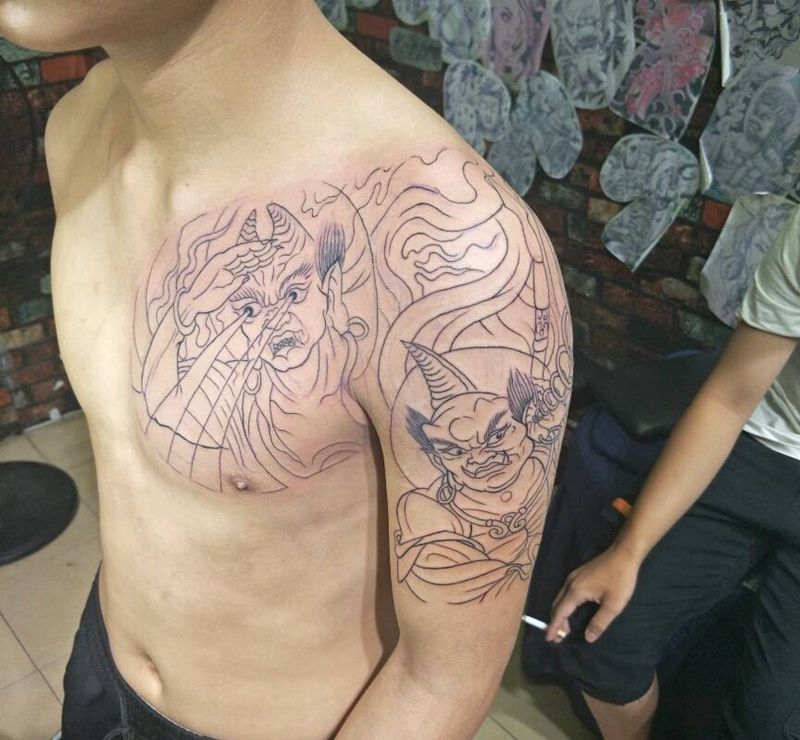 半甲纹身图片_手臂纹身图案