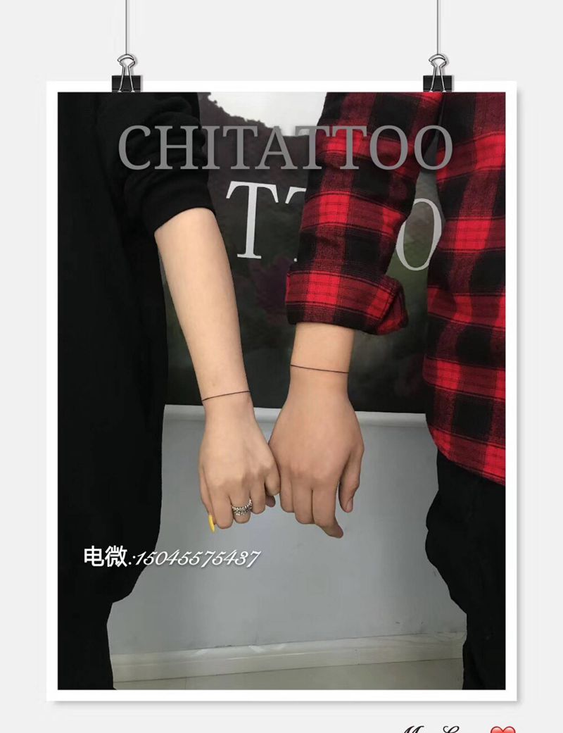 一条线纹身图片