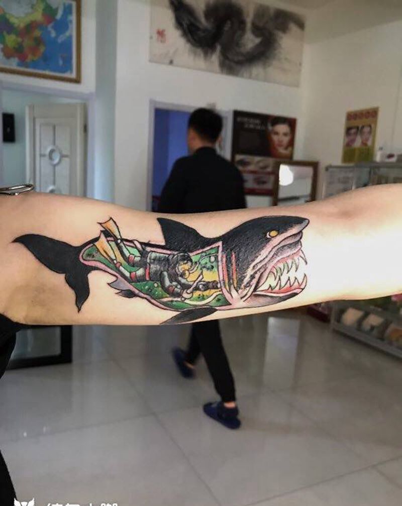 遮盖作品顾客自带图片纹身图片