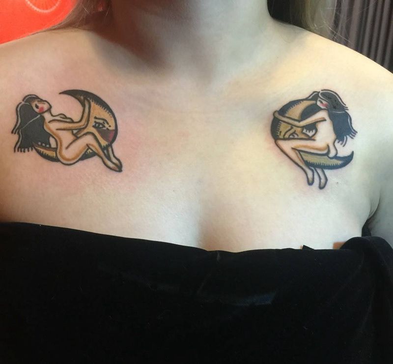 客人自带school小图纹身图片