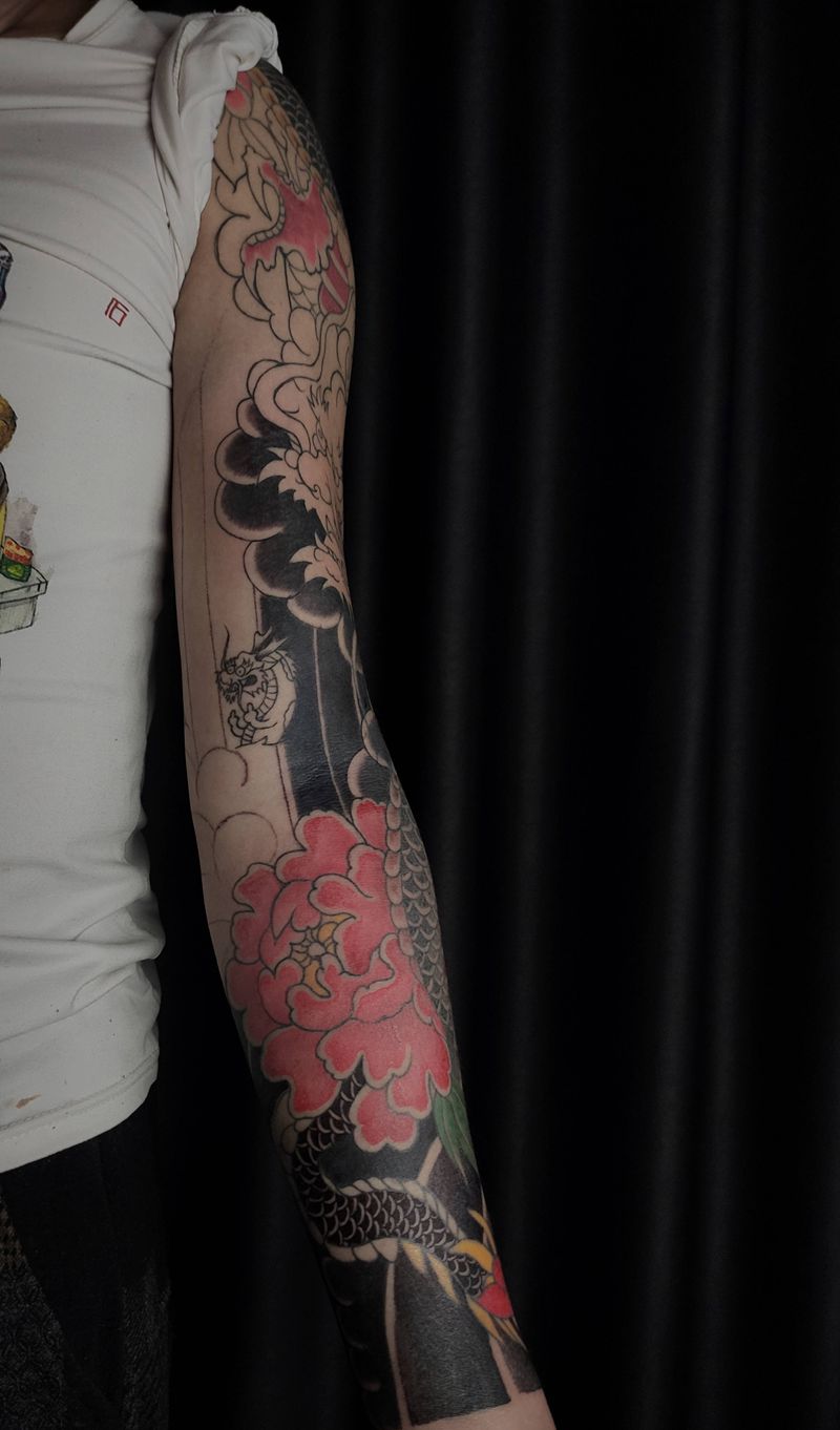 老传统（未完成）纹身图片_手臂老传统纹身图案